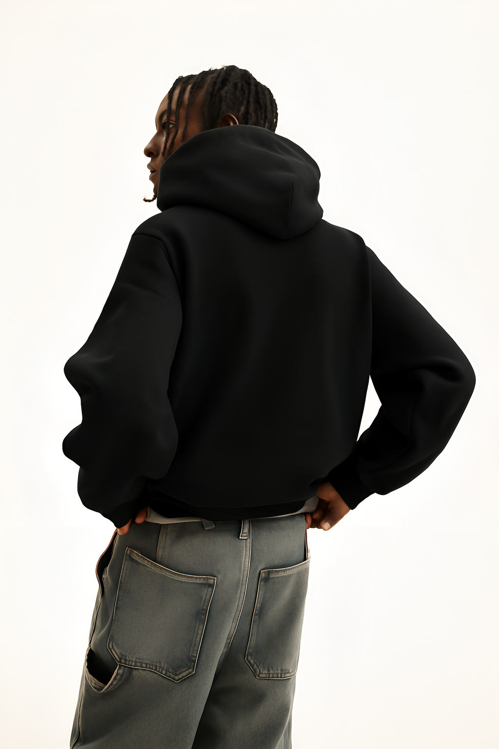 unisex Black OVsized hoodie