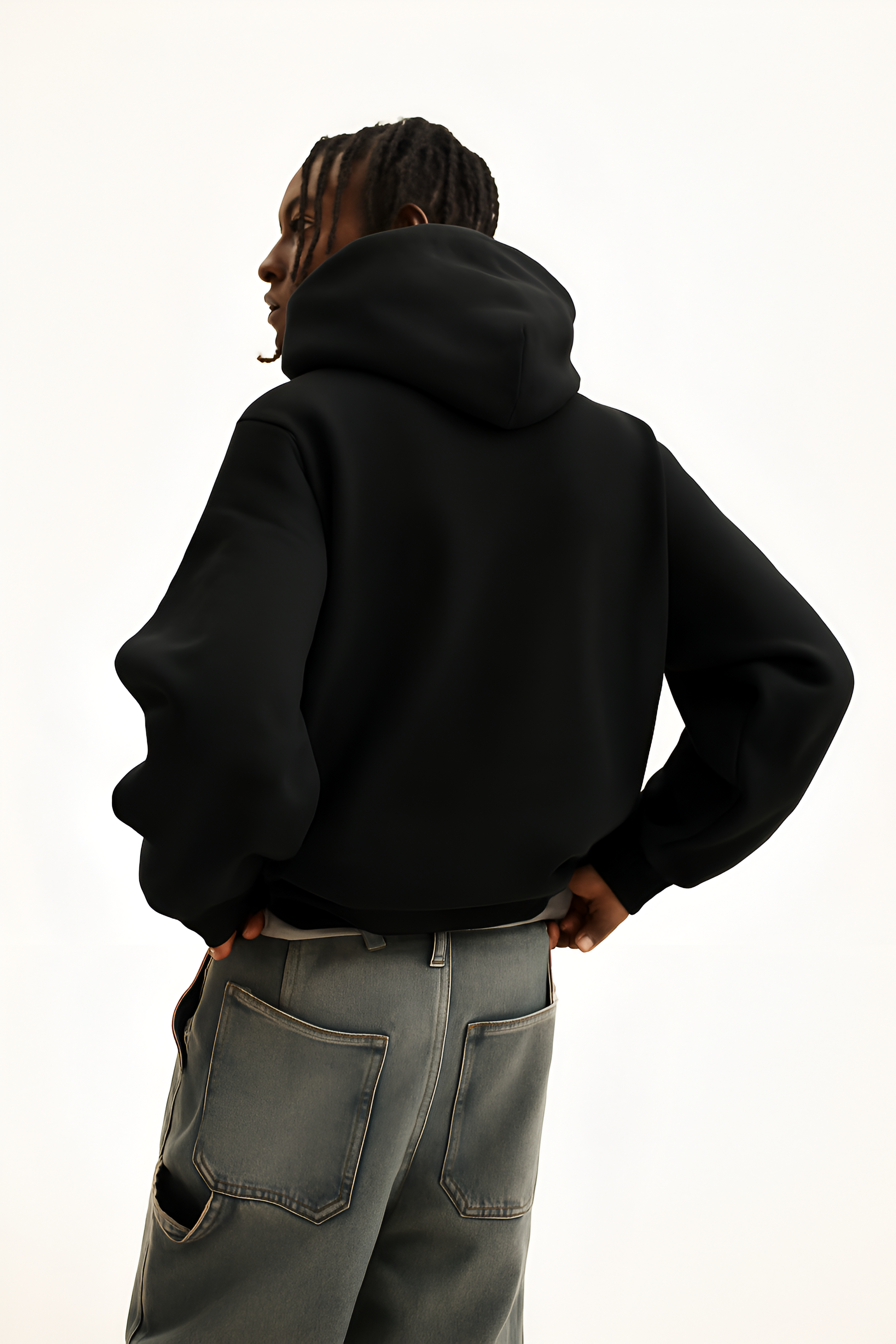 unisex Black OVsized hoodie