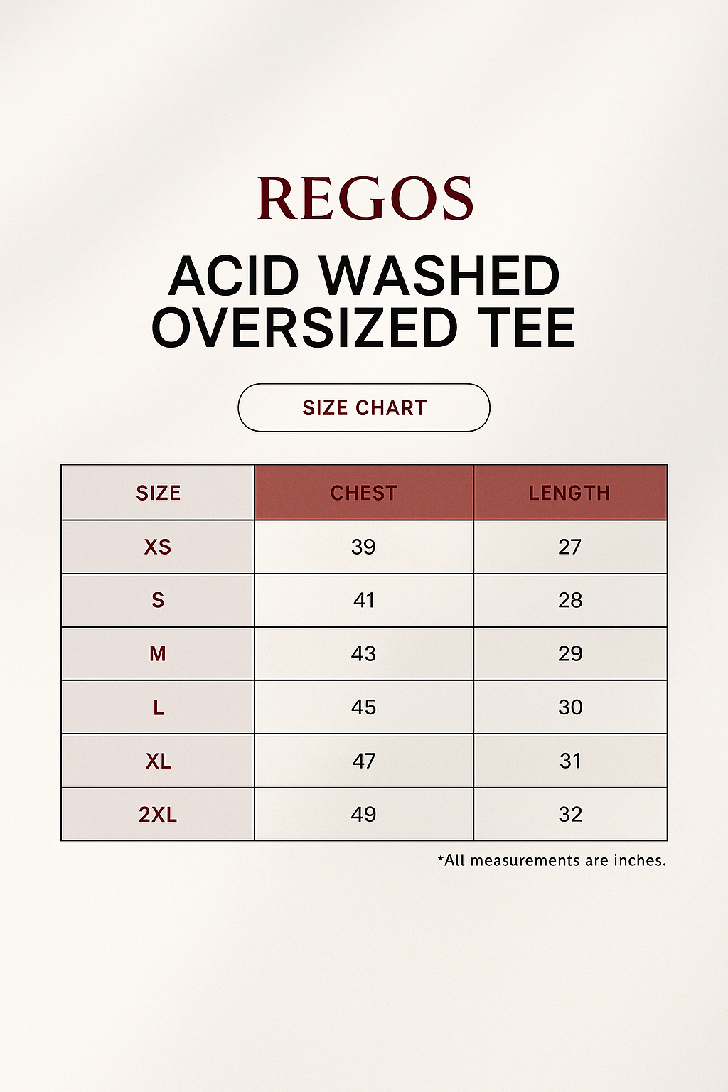 Unisex Acid Washed Oversized Tee