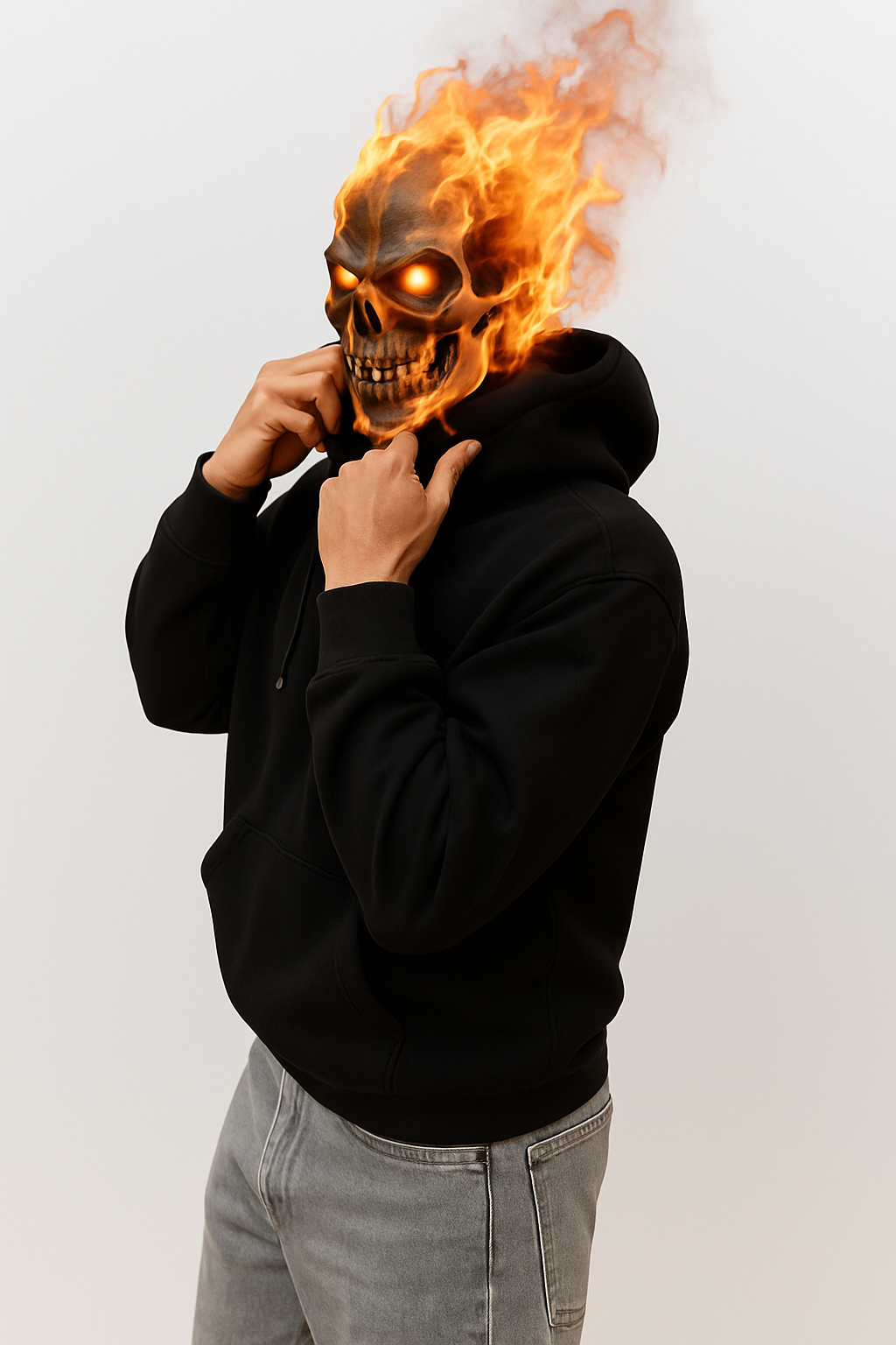 unisex Black OVsized hoodie