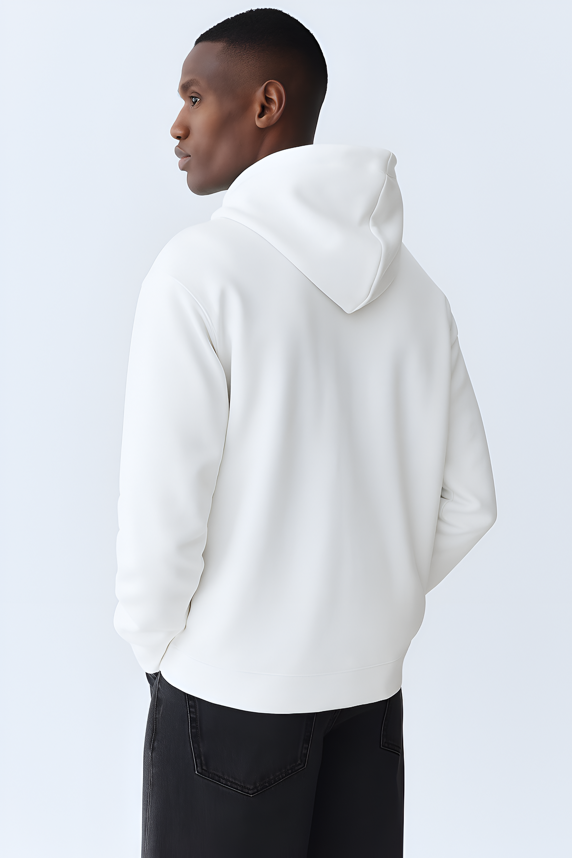 Unisex Ovsized  white Hoodie